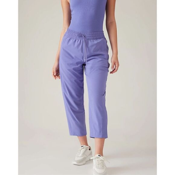 Athleta Arrival Pant cropped lightweight Dark Adonis Blue new - Picture 2 of 10